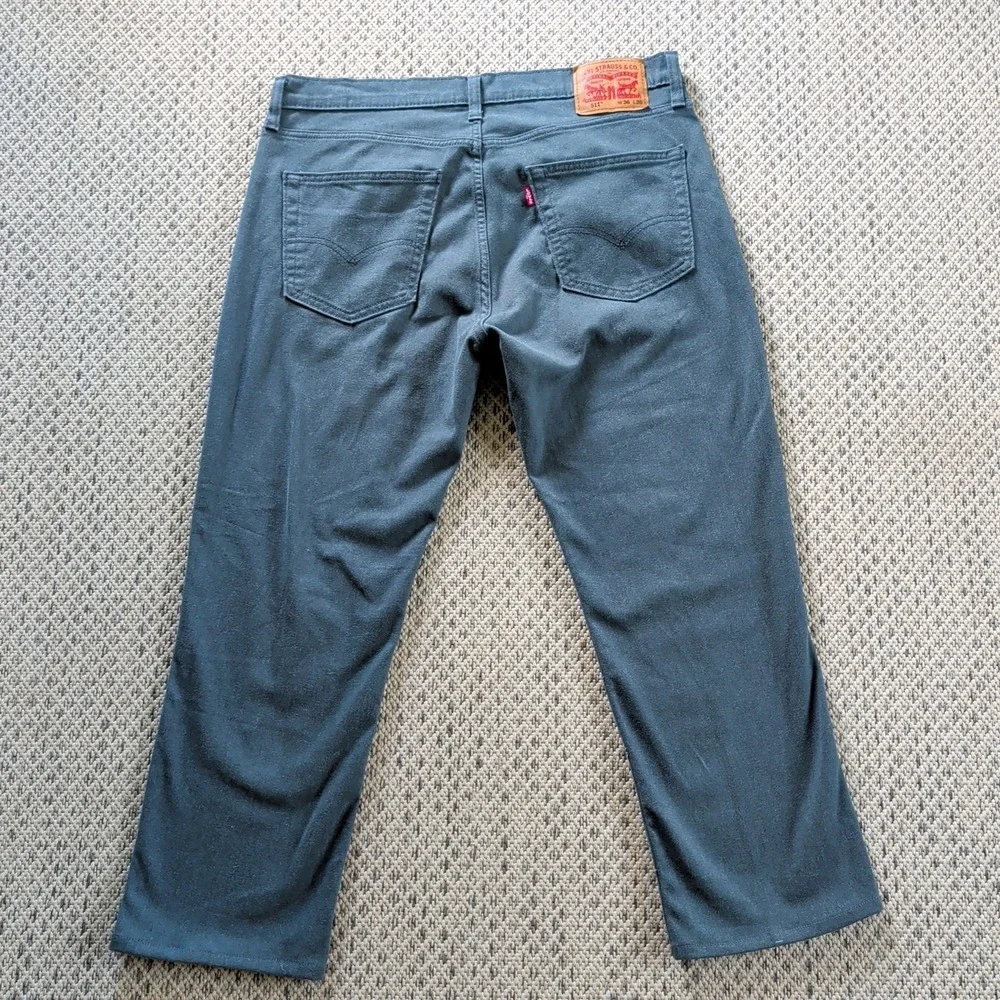 LEVIS 511 Jeans Mens 36x32 (36x25) Slim Straight Warm Blue Slate Stretch Denim